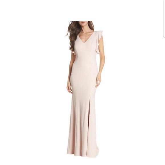 Adrianna Papell Trumpet Blush Gown Size 8 - Picture 1 of 13